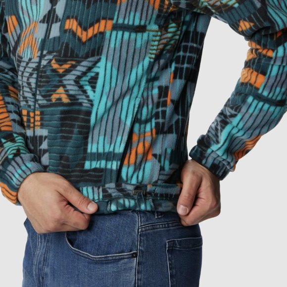 COLUMBIA NIGHT WAVE PATHWAYS PRINTED STEENS MOUNTAIN FLEECE ZIP JACKET - Picture 6 of 7
